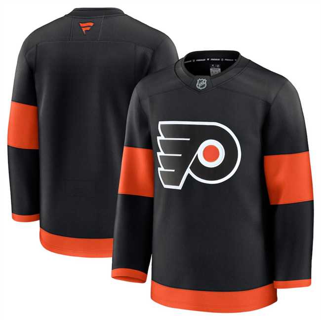 Mens Philadelphia Flyers Blank Black 2024-25 Alternate Stitched Hockey Jersey Dzhi